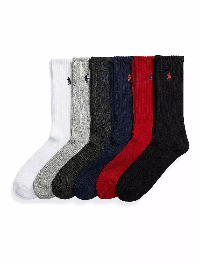 POLO RALPH LAUREN | Calzini confezione da 6 Blr/Red/Char/Hthr/White | Multicolore