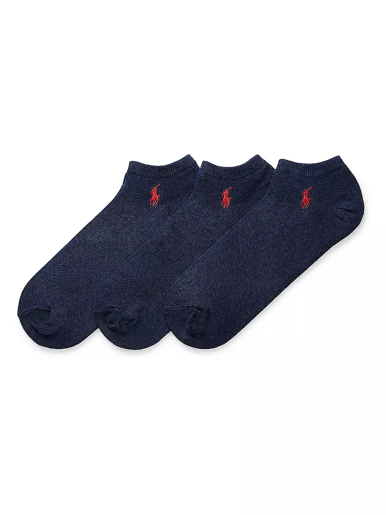 POLO RALPH LAUREN | Calzini sneaker, confezione da 3, blu navy | Blu scuro