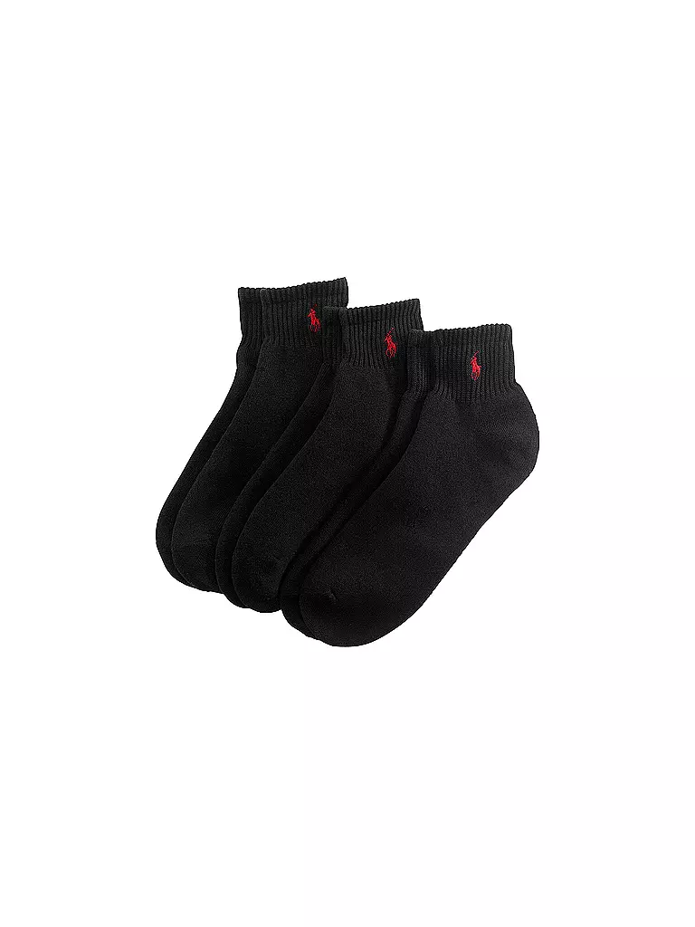 POLO RALPH LAUREN | Calzini sneaker confezione da 3 nero | Nero