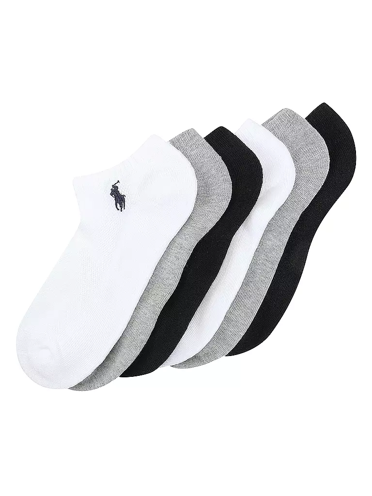 POLO RALPH LAUREN | Calzini sneaker confezione da 6 pz. bl/gr/whi | Bianco