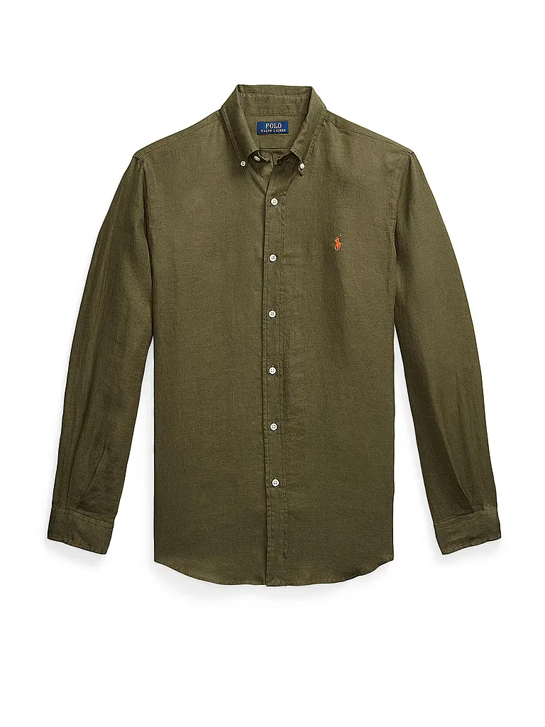 POLO RALPH LAUREN | Camicia di lino Custom Fit | Oliva