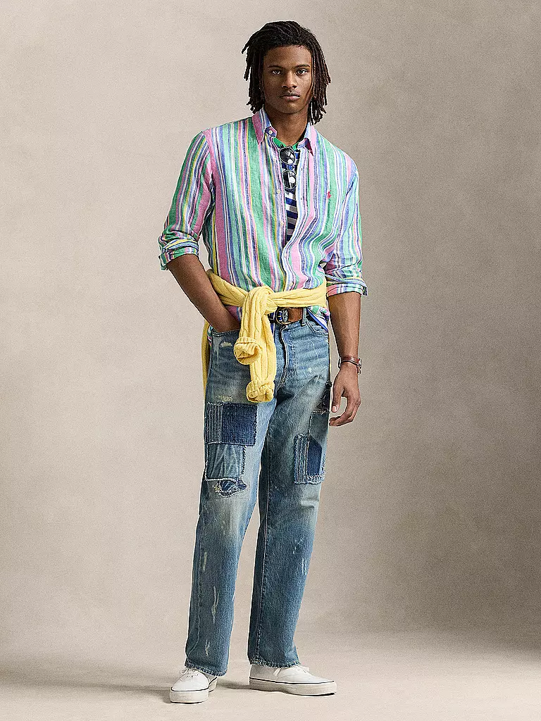 POLO RALPH LAUREN | Camicia di lino Custom Fit | Multicolore