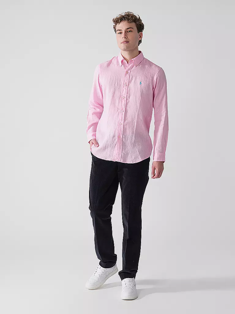 POLO RALPH LAUREN | Camicia di lino Custom Fit | Rosa