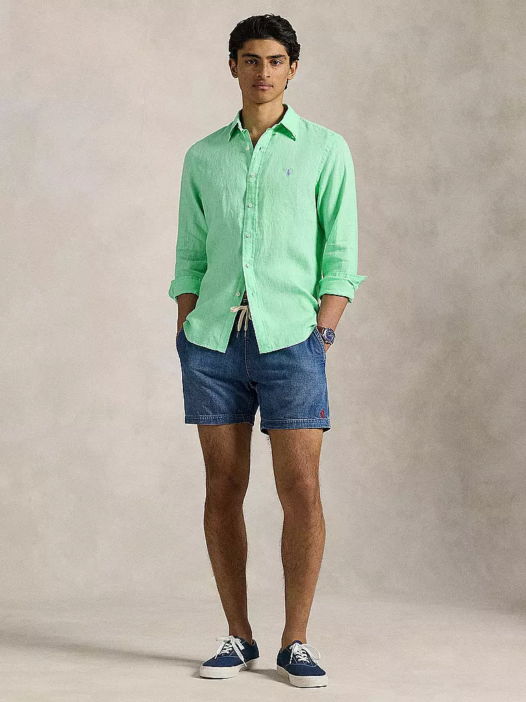 POLO RALPH LAUREN | Camicia di lino Custom Fit | Turchese