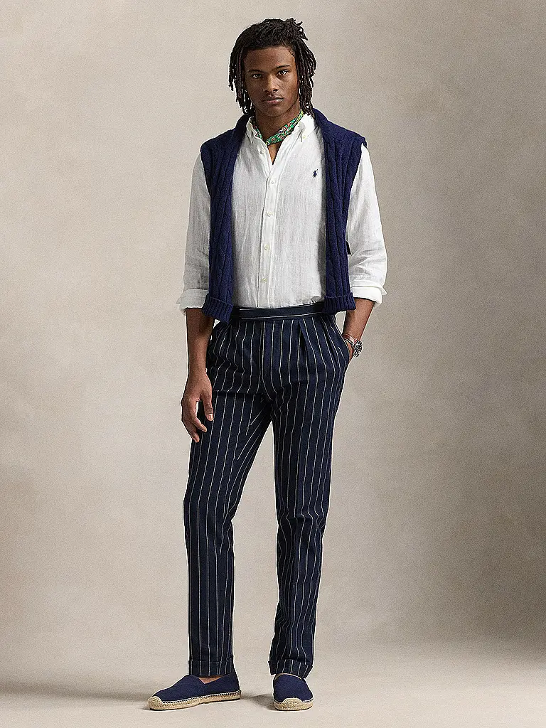 POLO RALPH LAUREN | Camicia di lino Custom Fit | Bianco