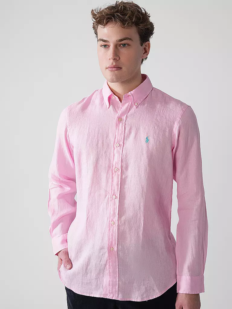 POLO RALPH LAUREN | Camicia di lino Custom Fit | Rosa
