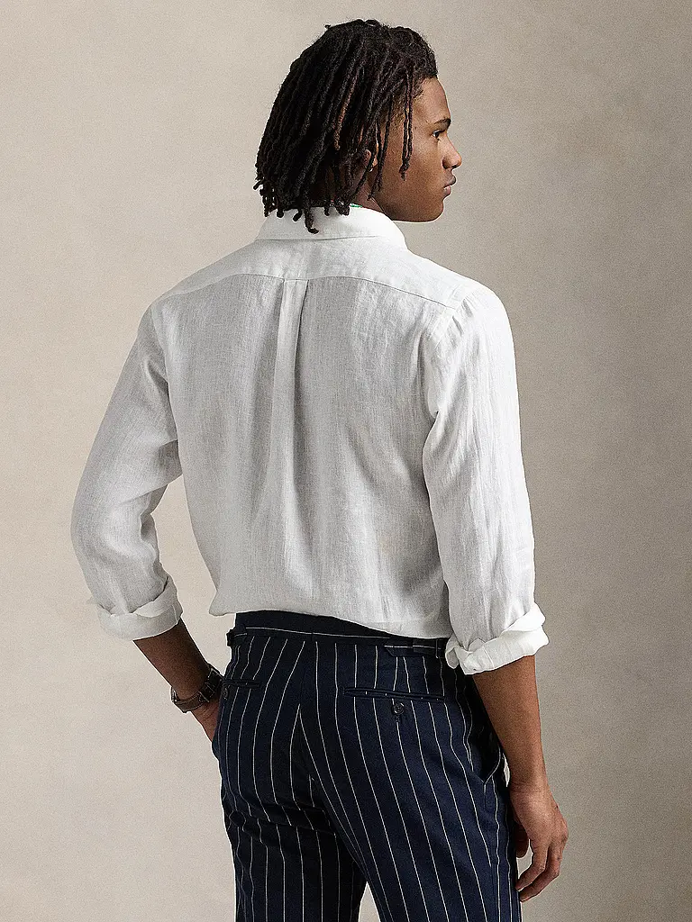 POLO RALPH LAUREN | Camicia di lino Custom Fit | Bianco