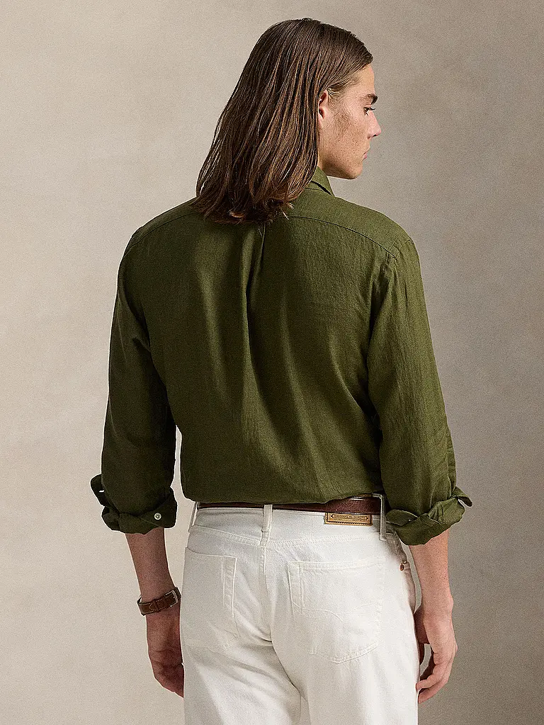 POLO RALPH LAUREN | Camicia di lino Custom Fit | Oliva