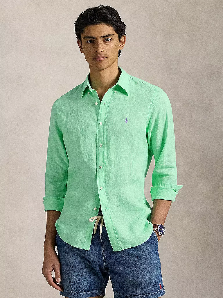POLO RALPH LAUREN | Camicia di lino Custom Fit | Turchese