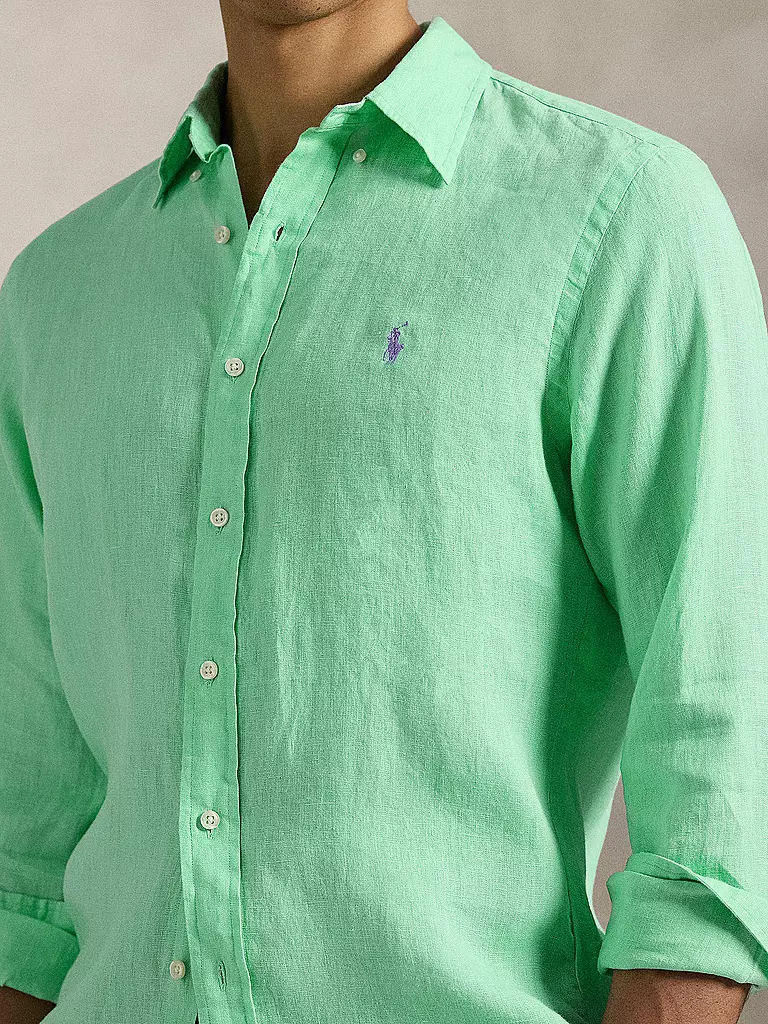 POLO RALPH LAUREN | Camicia di lino Custom Fit | Turchese