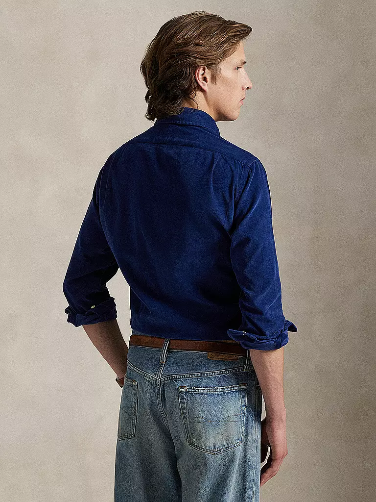 POLO RALPH LAUREN | Camicia di velluto a coste Custom Fit | Blu scuro