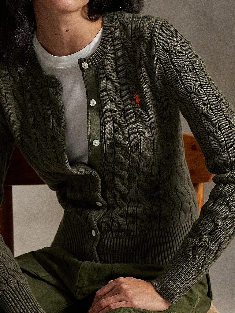 POLO RALPH LAUREN | Cardigan slim fit | Oliva