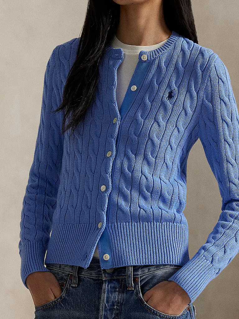 POLO RALPH LAUREN | Cardigan Slim Fit | Blu chiaro