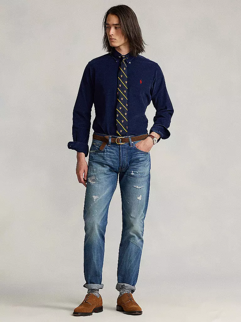 POLO RALPH LAUREN | Cordhemd Slim Fit | Blu scuro
