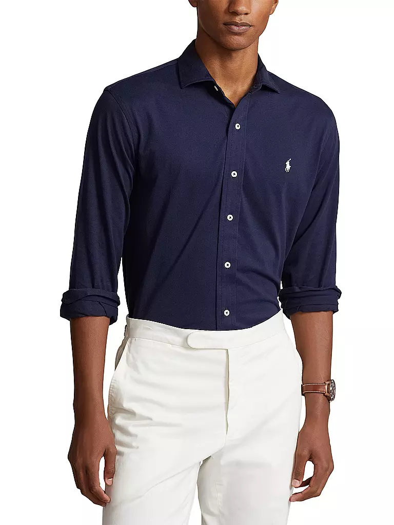POLO RALPH LAUREN | Jerseyhemd Slim Fit | Blu scuro