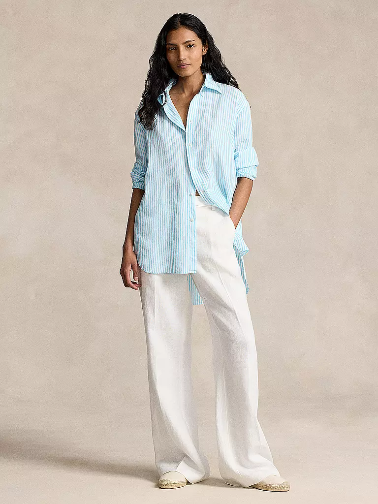 POLO RALPH LAUREN | Leinenbluse  | Blu