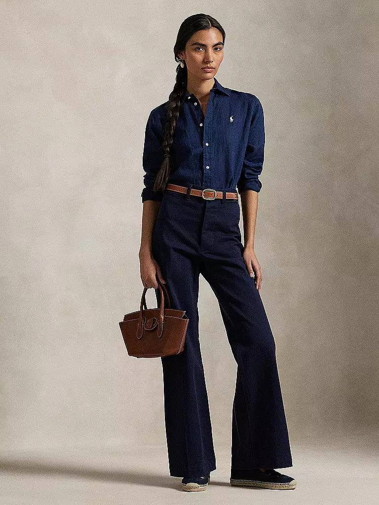POLO RALPH LAUREN | Leinenbluse | Blu scuro