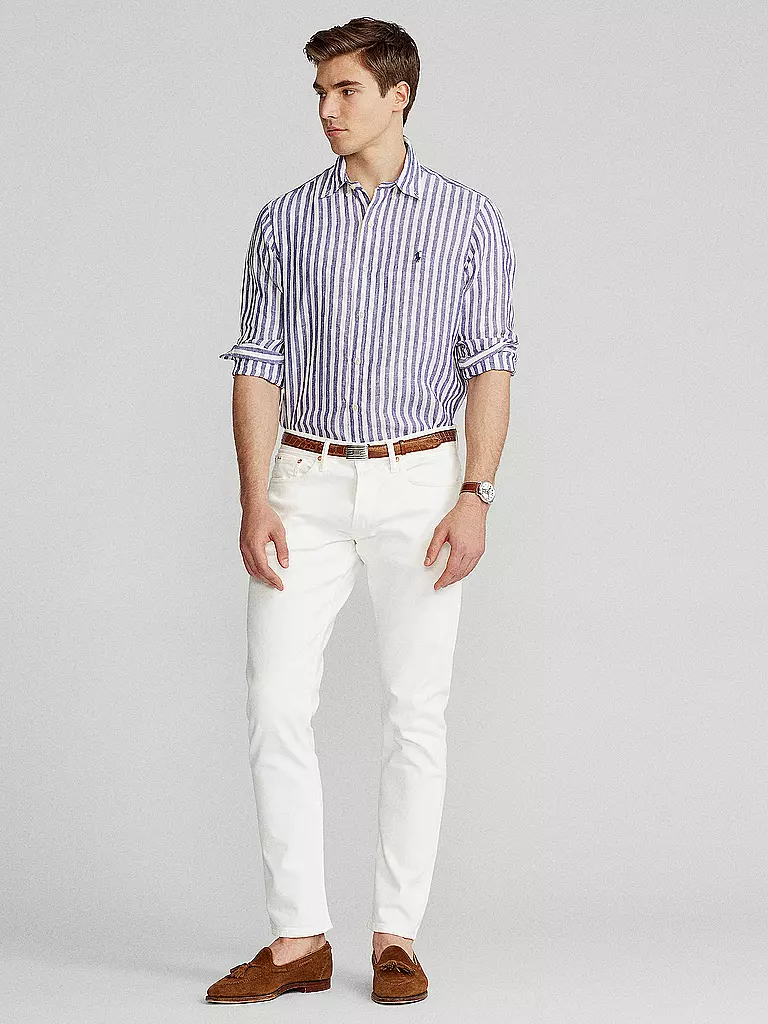 POLO RALPH LAUREN | Leinenhemd Custom Fit  | Blu