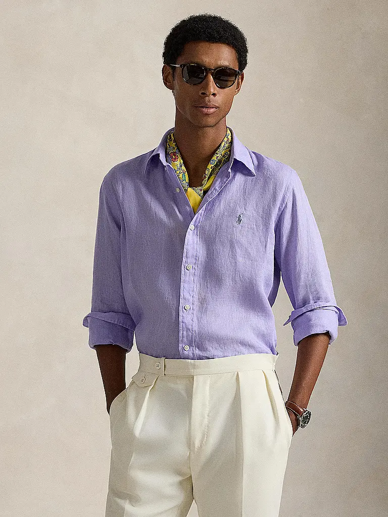 POLO RALPH LAUREN | Leinenhemd Custom Fit | Lilla
