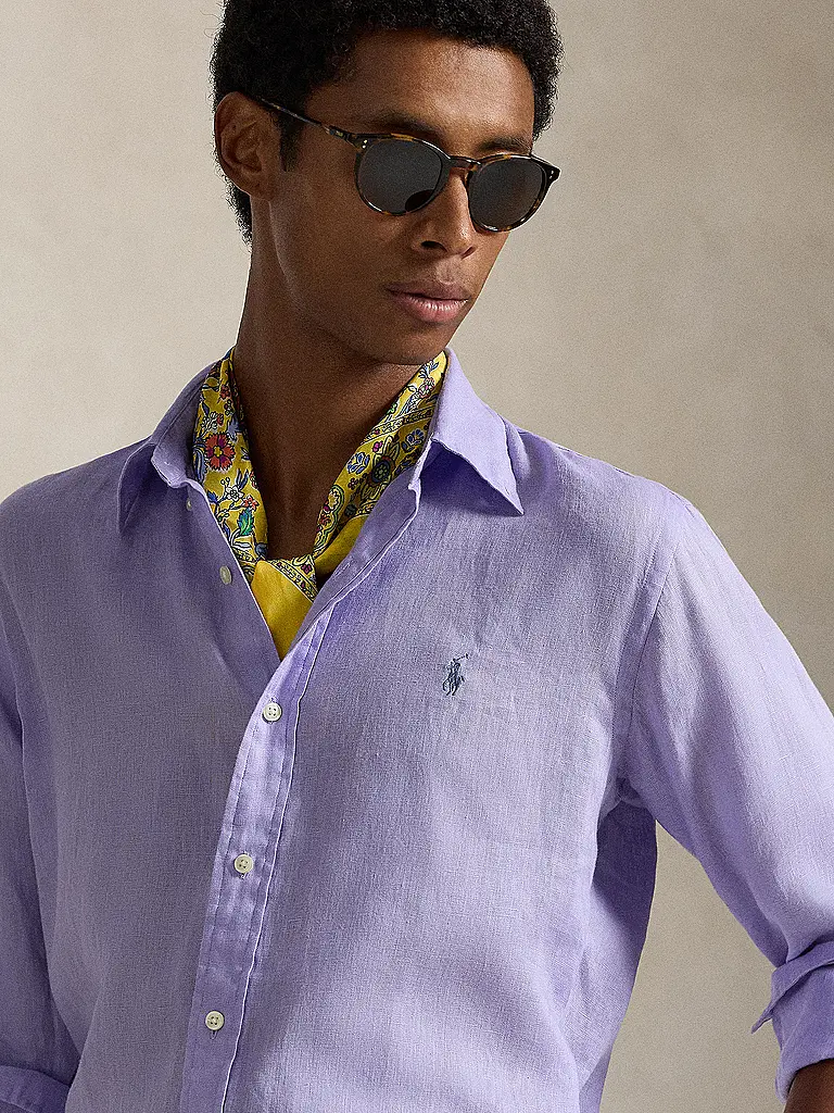 POLO RALPH LAUREN | Leinenhemd Custom Fit | Lilla