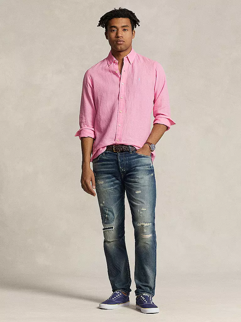 POLO RALPH LAUREN | Leinenhemd | Rosa
