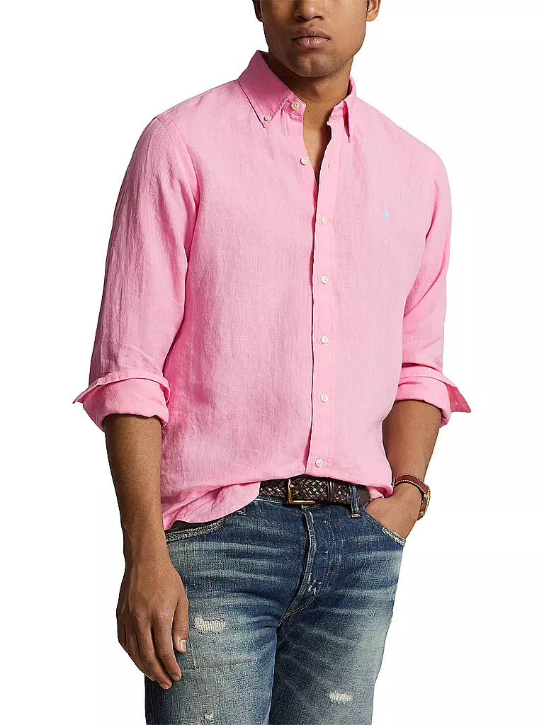 POLO RALPH LAUREN | Leinenhemd | Rosa