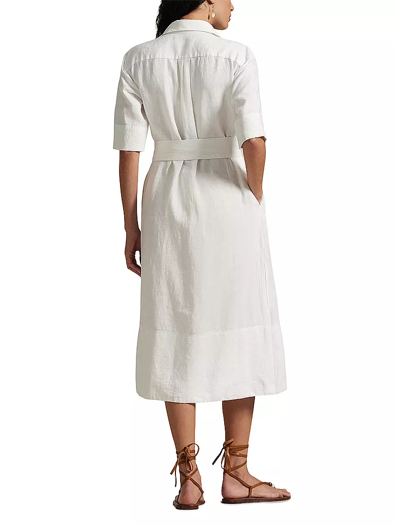 POLO RALPH LAUREN | Mididress
Marke: POLO RALPH LAUREN
Farbe: weiss
Kategorien: Mode,Damen

Ärmellänge: Kurzarm
Material: Leinen
Kragenform: Hemdblusenkragen
Musterung: Unifarben
Passform (Oberbekleidung): Locker
Style & Anlass: Freizeit
Stil: Casual
Details: Eingrifftasch | 