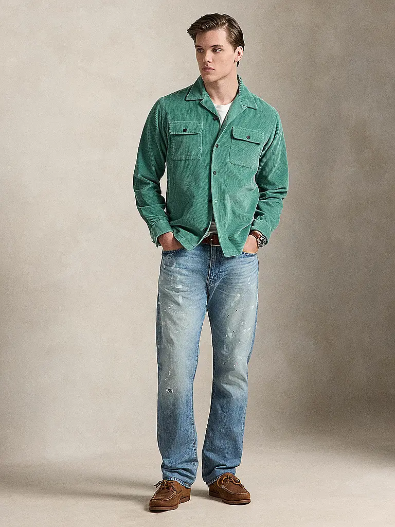 POLO RALPH LAUREN | Overshirt in velluto a coste | Verde