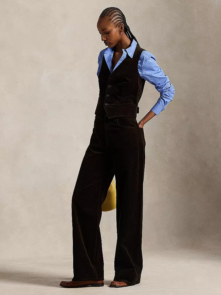 POLO RALPH LAUREN | Pantaloni a coste Flared Fit | Marrone