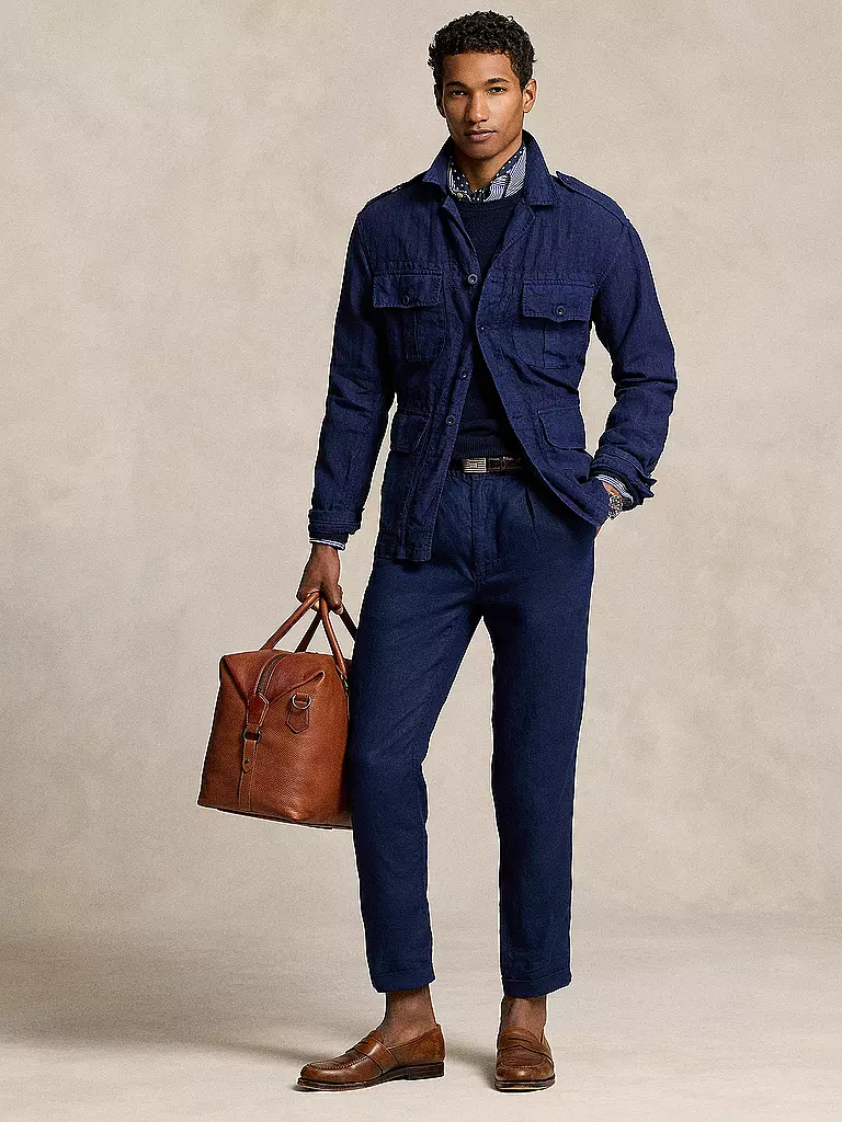 POLO RALPH LAUREN | Pantaloni di lino | Blu scuro