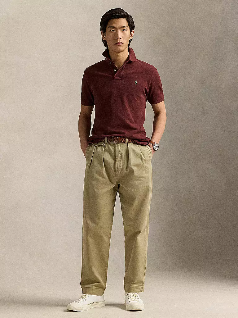 POLO RALPH LAUREN | Polo Custom Slim Fit | Rosso scuro