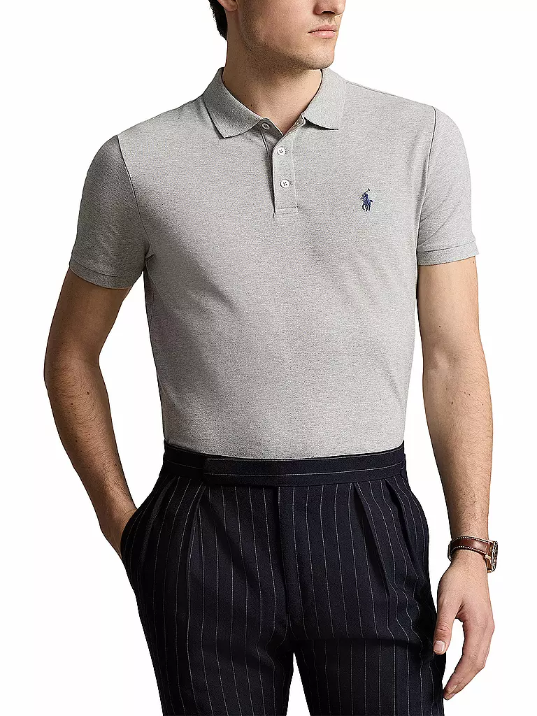 POLO RALPH LAUREN | Polo Custom Slim Fit | Grigio chiaro