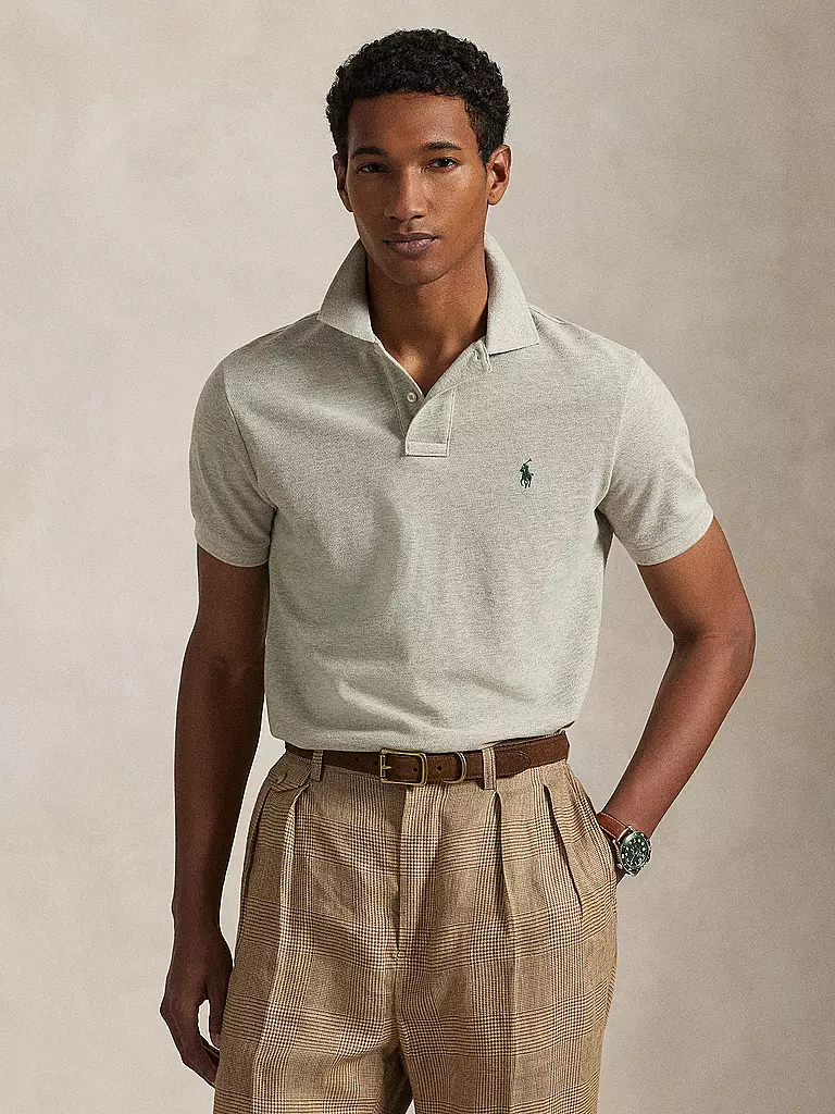 POLO RALPH LAUREN | Polo Custom Slim Fit | Grigio chiaro
