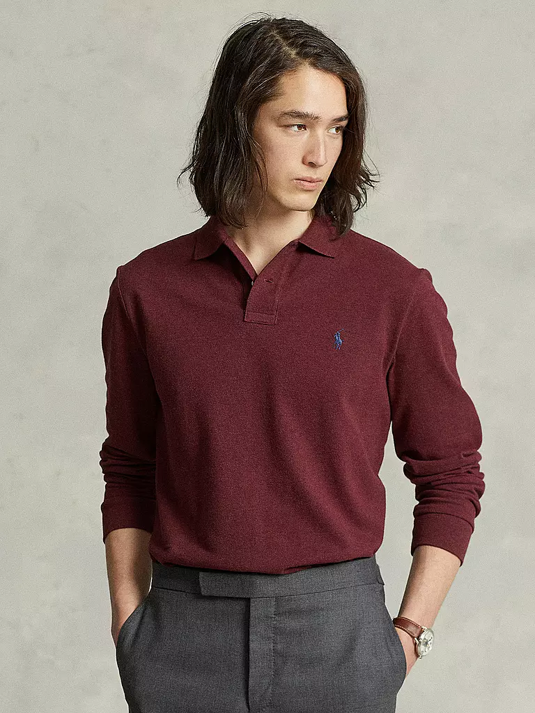 POLO RALPH LAUREN | Polo Custom Slim Fit | Rosso scuro