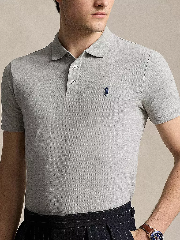 POLO RALPH LAUREN | Polo Custom Slim Fit | Grigio chiaro
