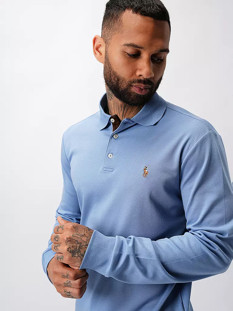 POLO RALPH LAUREN | Poloshirt Custom Slim Fit | Blu chiaro