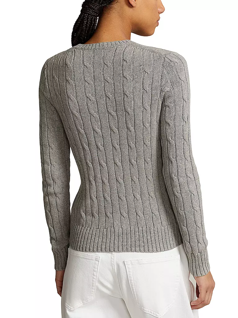 POLO RALPH LAUREN | Pullover
Marke: POLO RALPH LAUREN
Farbe: grau
Kategorien: Mode,Damen

Ärmellänge: Langarm
Ausschnitt: Rundhalsausschnitt
Material: Baumwolle,Strick
Musterung: Unifarben
Passform (Oberbekleidung): Regular
Stil: Casual
Details: Logo,Strickmuster | 