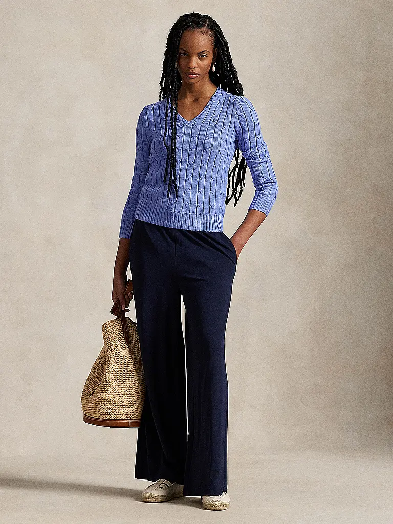 POLO RALPH LAUREN | Pullover Slim Fit KIMBERLY | Blu chiaro