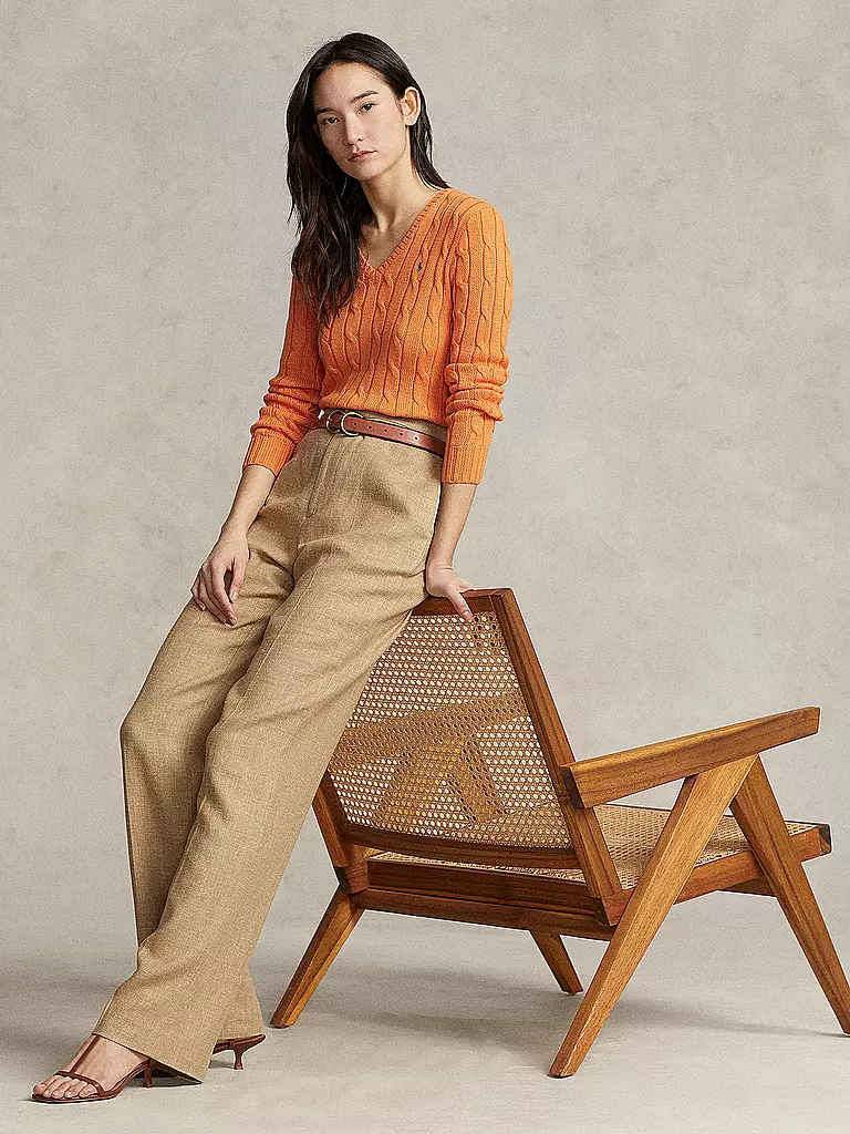 POLO RALPH LAUREN | Pullover Slim Fit KIMBERLY | Arancione