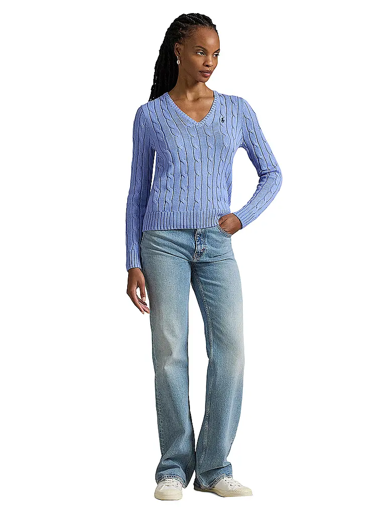 POLO RALPH LAUREN | Pullover Slim Fit KIMBERLY | Blu chiaro