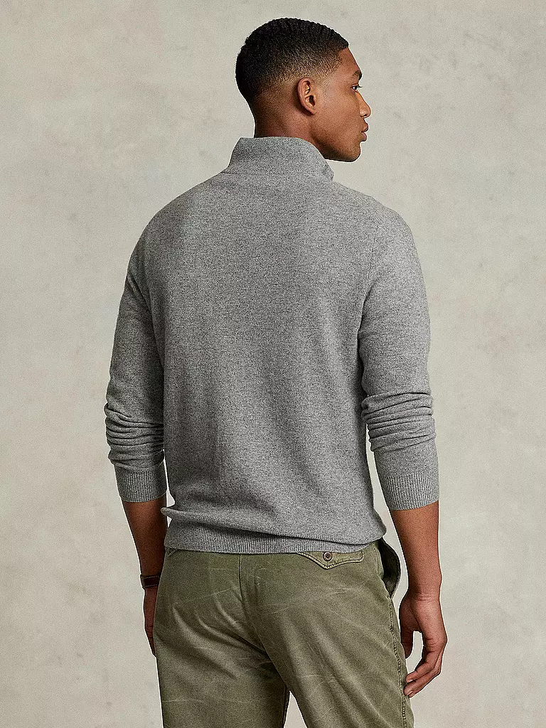POLO RALPH LAUREN | Pullover Troyer Regular Fit | Grigio chiaro