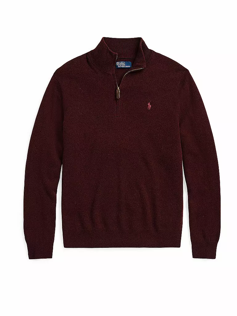 POLO RALPH LAUREN | Pullover Troyer | Rosso scuro