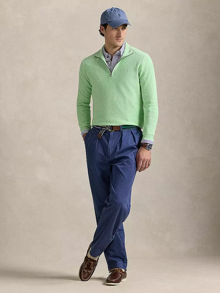 POLO RALPH LAUREN | Pullover Troyer | Verde chiaro