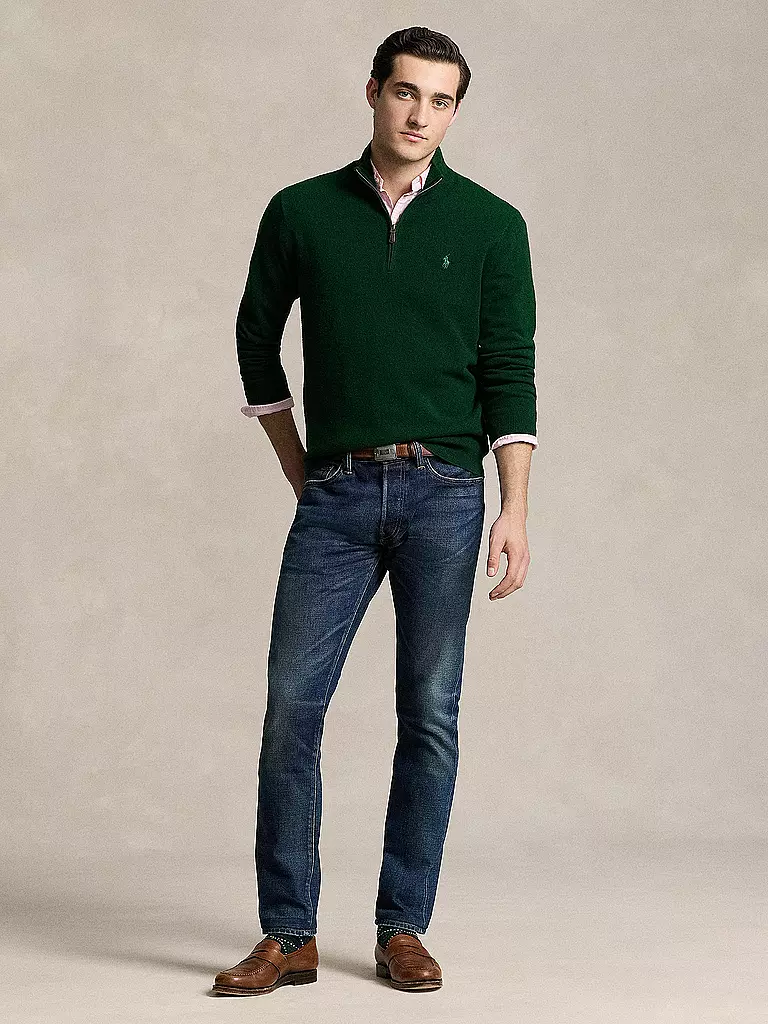 POLO RALPH LAUREN | Pullover Troyer | Verde scuro