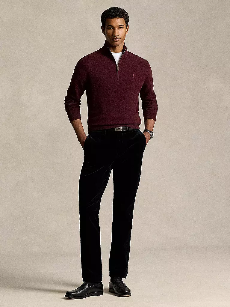 POLO RALPH LAUREN | Pullover Troyer | Rosso scuro