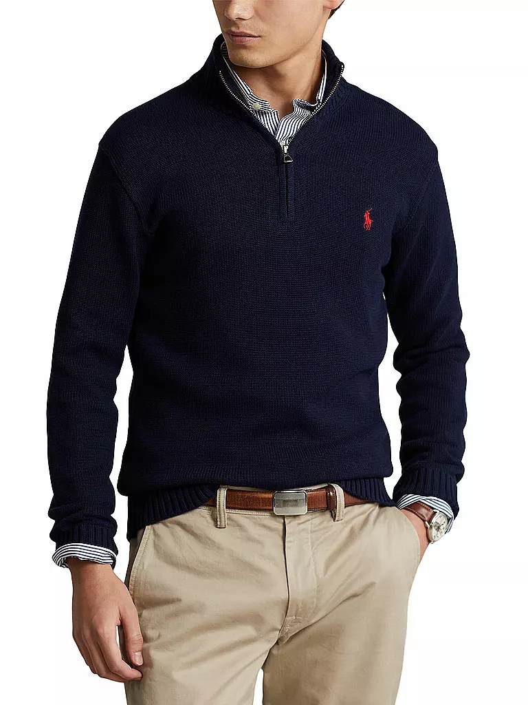 POLO RALPH LAUREN | Pullover Troyer | Blu scuro