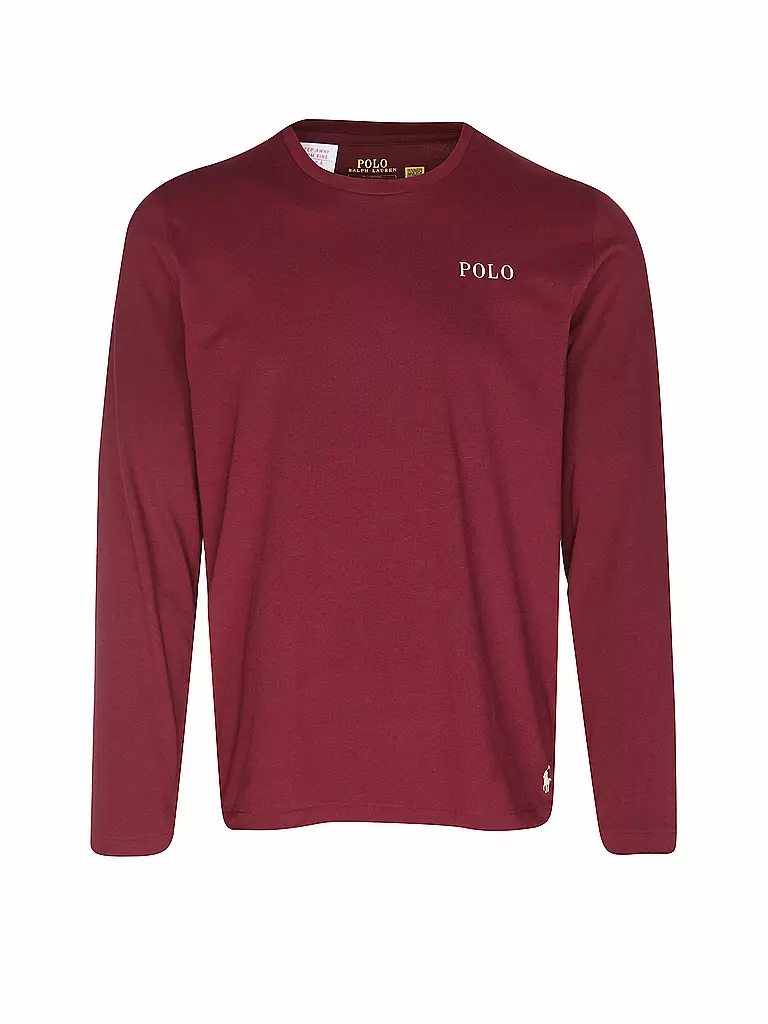 POLO RALPH LAUREN | Pyjama Langarmshirt | Rosso scuro