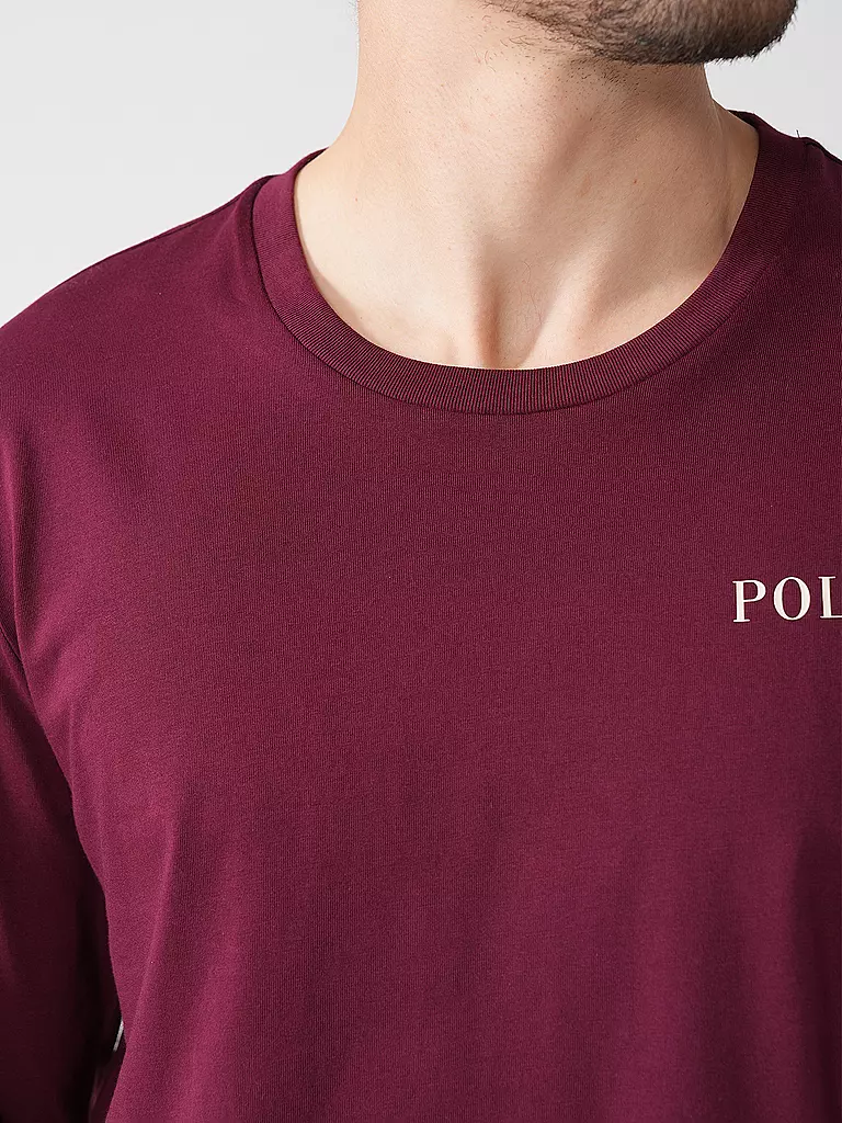 POLO RALPH LAUREN | Pyjama Langarmshirt | Rosso scuro