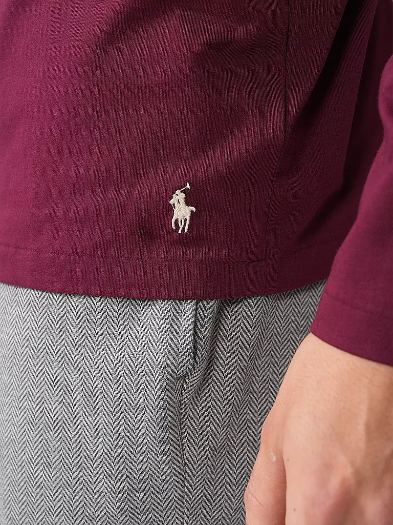 POLO RALPH LAUREN | Pyjama Langarmshirt | Rosso scuro
