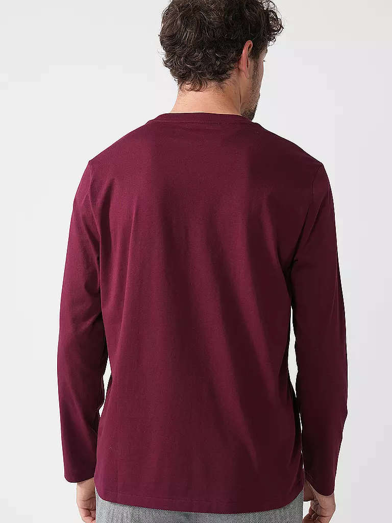 POLO RALPH LAUREN | Pyjama Langarmshirt | Rosso scuro
